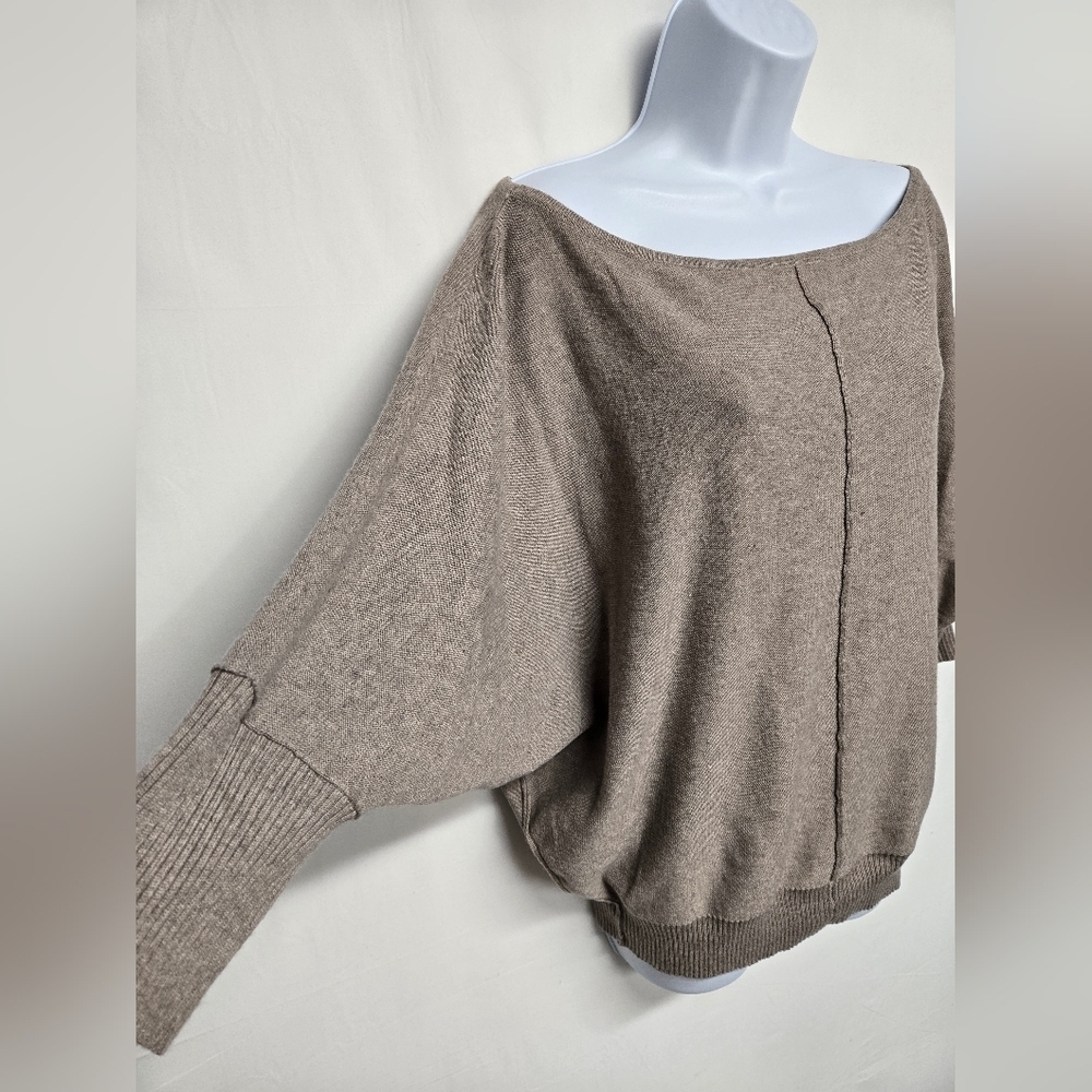 Korye XS Dolman Batwing Boatneck Sweater Top Knit Stretch - Picture 2 of 6